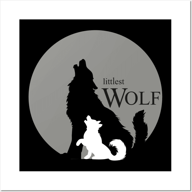 Littlest Wolf Wall Art by colouredwolfe11